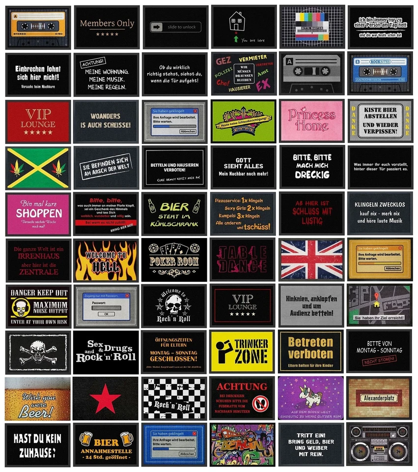 Große Auswahl - Rockbites - Fußmatte Schmutzmatte Türmatte * - Bild 1 von 1