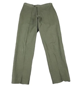 Suitsupply Brescia Hose Herren Gr. 23 oliv Seersucker 30/28 Stretch Freizeit Schnalle - Bild 1 von 10
