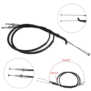 Black Throttle Cable Wires Kit For Kawasaki Ninja 250R 2008-2012 2009 2010 2011 - Picture 1 of 10