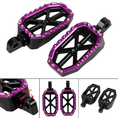 Reposapiés estilo CNC MX pedal apto para Harley Sportster XL Softail Dyna Foto 1 de 4