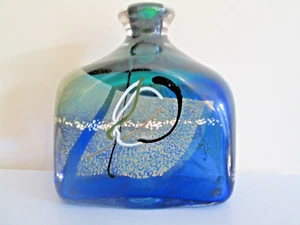 VERY RARE!! George Elliot, Bewdley SIGNED Bottle/Vase British Studio/Art Glass. - Picture 1 of 12