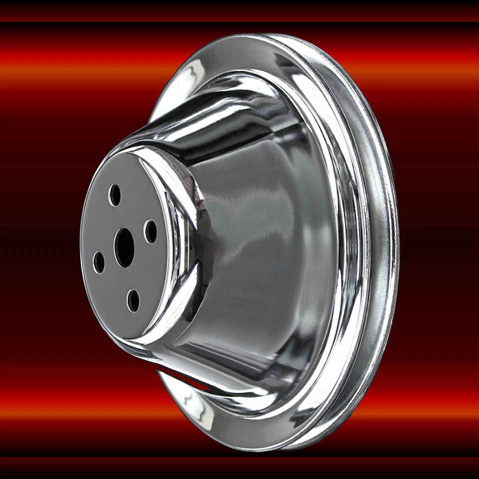 Water Pump Pulley 1 Groove for Small Block Chevy 283 327 350 SWP Chrome SBC - Image 1 of 1