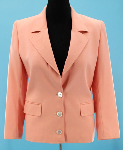Blazer donna vintage anni 80 pesca leggera Valentino lana taglia M L anni 80 made in Italy