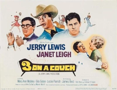 3 ON A COUCH (1966) Jerry Lewis, Janet Leigh - Public Domain Movie DVD NO CASE - Image 1 of 3