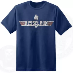 Star Wars KESSEL RUN Top Gun Style T Shirt Chewbacca Rogue One Last Jedi Mens - Picture 1 of 2