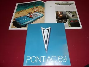 1969 PONTIAC 28 Page BROCHURE '69 FIREBIRD GRAND PRIX GTO BONNEVILLE LEMANS Etc. - Picture 1 of 4