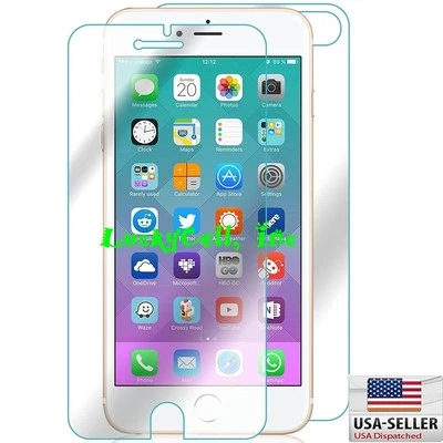 Front and Back Tempered Glass Film Screen Protector iPhone XS Max XR X 8 7 Plus - Изображение 1 из 3