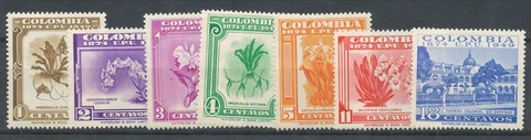 COLOMBIA 1950 UPU FLOWERS SET MNH BIN PRICE GB£4.00 Cover