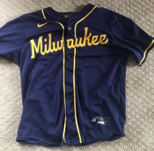 Milwaukee Brewers Christian Yelich #22 Baseball Jersey - Youth Medium
