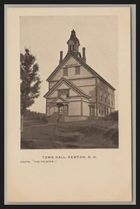 Histórico 1889 AYUNTAMIENTO NEWTON NUEVO HAMPSHIRE Heath ""La Impresora"" UDB Como Nuevo - Imagen 1 de 2