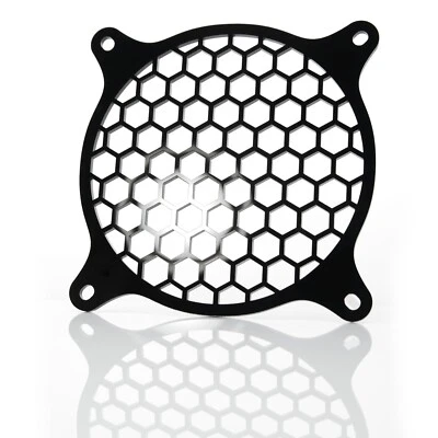 Custom 92mm HONEYCOMB Computer Fan Grill Gloss Black Acrylic Cooling Cover Mod - Image 1 of 2