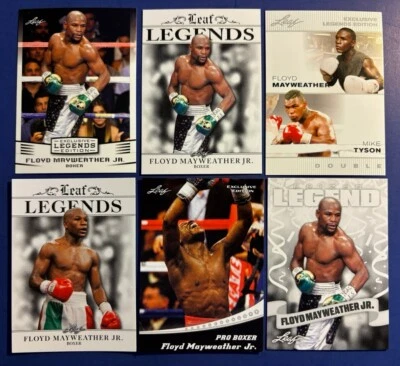 "RARE LOT" FLOYD MAYWEATHER 2017 - 2023 LEAF LEGENDS LOT (6) BOXING CARDS - Image 1 of 4