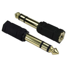 3.5mm Jack to 6.35mm Stereo Headphone Adaptor Connector Converter 6.3mm GOLD 1/4