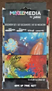 NEW - Pebeo Mixed Media Discovery Set of 12 Bottles, 4 types - Picture 1 of 3