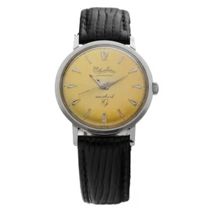 Vintage Lucien Piccard Seashark 13549 Swiss Automatic Leather Band Men's Watch - Picture 1 of 8
