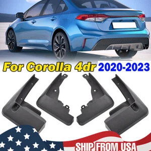 For Toyota Corolla E210 2020 2021 4dr Sedan Mud Flaps Splash Guards Front Rear - Picture 1 of 8