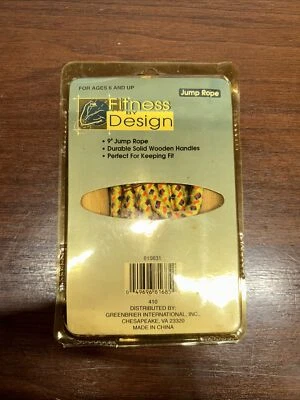 Corda de salto Fitness by Design comprimento 9 pés * Alças de madeira maciça *NOVO - Imagem 1 de 4