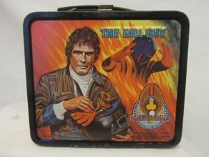 1981 Aladdin The Fall Guy Metall Brotdose komplett mit Thermoskanne mit Einsatz Etikett - Bild 1 von 15