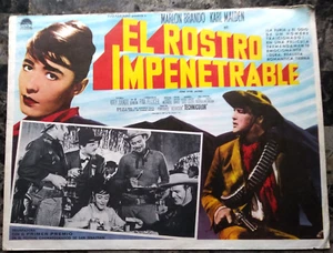 1.MARLON BRANDO ONE EYED JACKS  ORIGINAL MEXICAN LOBBY CARD .1961.12.5"X 16" - Picture 1 of 3