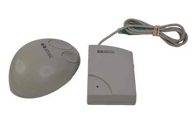 Hewlett Packard HP Cordless MouseMan Pro Receiver w/ Mouse M-RC44 TESTED WORKS - Image 1 of 4