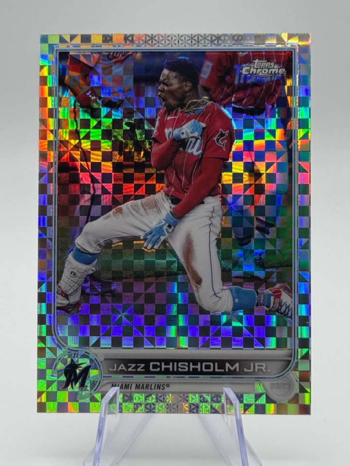 2022 Topps Chrome #91 JAZZ CHISHOLM JR. | X-Fractor - Image 1 of 2