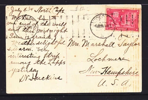 NORWAY POSTCARD   1914 "NORDKAP"  USED - Imagen 1 de 2