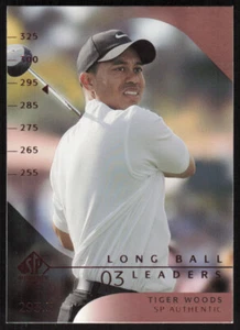 2003 SP Authentic Tiger Woods Long Ball Leaders Golf Card #53SPA - Picture 1 of 2
