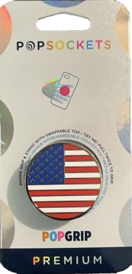 PopSockets Phone Grip Enamel AMERICAN FLAG USA POPGRIP PopSocket - Swappable Top - Image 1 of 4