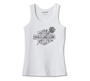 HARLEY-DAVIDSON Rose Bar & Shield Tank für Damen weiß - Bild 1 von 2