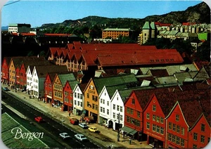 Foto postal de Row Houses Bergen Noruega K Hilsen - Imagen 1 de 2
