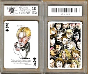 David Bowie Hero Decks Tribute to Rock n Roll Playing Card Graded 10 GEM #CD - Bild 1 von 1