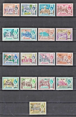 BERMUDA:1970 SC#238-54 MNH Buildings AP1503 - Image 1 of 2