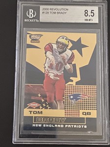 2000 Pacific Revolution #128 Tom Brady RC Beckett BGS 8.5  183/300 Yes Only 300