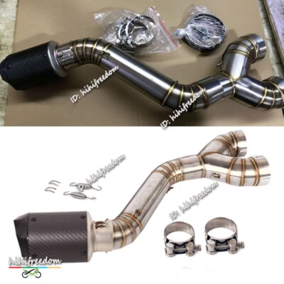 Tubo de escape de carbono de 60 mm para BMW S1000RR 2010-2014 S1000R 2010-16 Foto 1 de 4