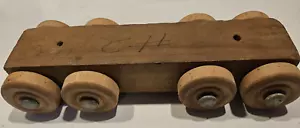 Vintage Wooden Tractor Trailer Without Truck - Picture 1 of 7