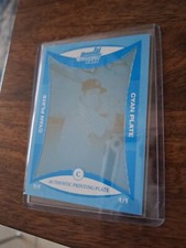 2008 Topps 1st Bowman Chrome Card Printing Plate Cyan 1/1 Zhenwang Zhang Yankees