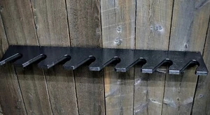 CLOSET WALL GUN RACK TACTICAL 8 GUN WALL MOUNT RIFLE SHOTGUN FISHING POLE HOLDER - Picture 1 of 4