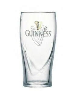 Guinness Gravity Pint Beer Glass with Embossed Harp 20 oz  Monogram "GEOFFIE" - Picture 1 of 4