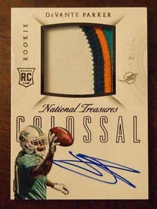 DeVante Parker 2015 National Treasures Colossal 4 color AUTO ROOKIE PATCH #D 25 - Picture 1 of 3