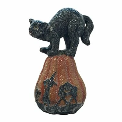 Giftcraft - кошки на тыкве фигурки - набор из 3 - Изображение 1 из 4