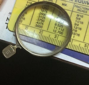 Magnifying Glass 18x Dia=1.5 Inch Or 38cm Circa 1924 Bronze Mfg USA Sweet! - Picture 1 of 5