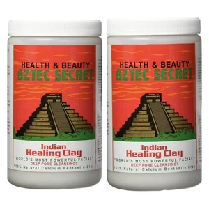 2x Aztec Secret Indian Healing Clay 2 lbs 908g - 100% Natural Bentonite Clay - Picture 1 of 2
