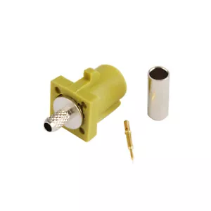 5xFakra crimp Plug male connector Curry Satellitic Radio With IF for RG316 RG174 - Picture 1 of 2