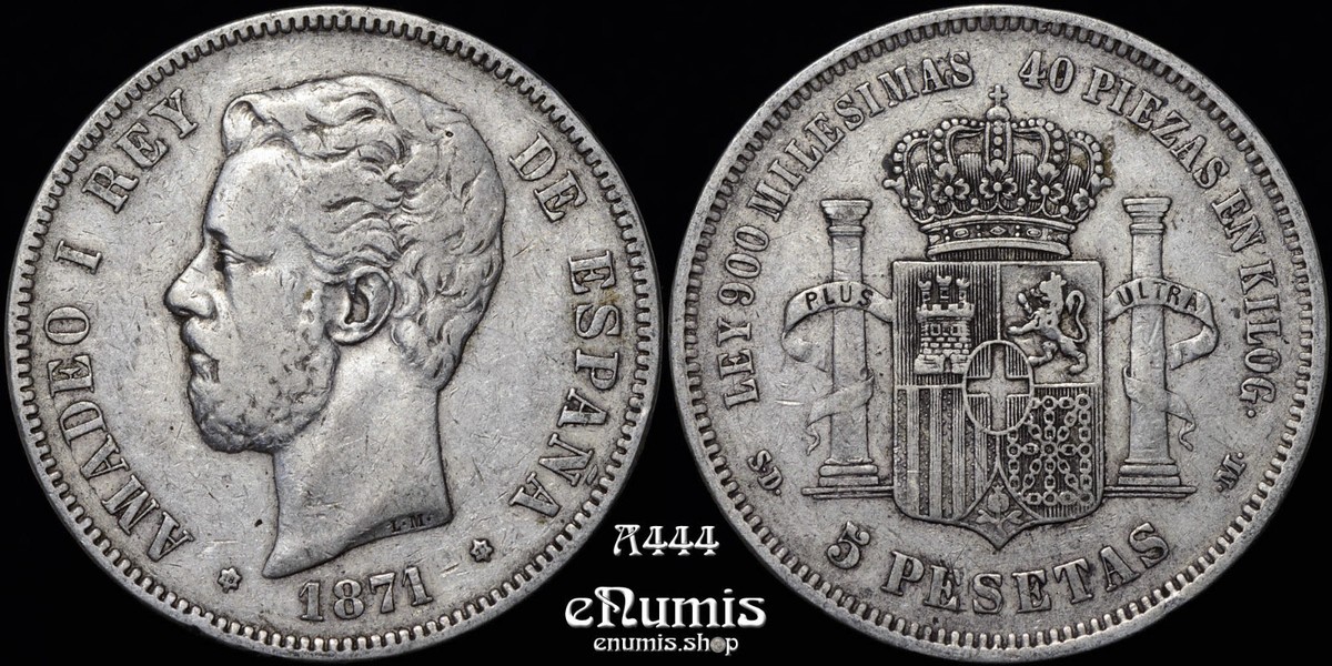 Peseta 1871 Year Spanish Coins for sale | eBay