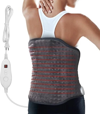 Snailax Electric Heating Pad Back Neck Shoulder Pain Relief 6 Heat Levels