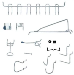 Crawford Zinc Plated Silver Steel Peg Hook Assortment 47 pk (Pack of 12) - Picture 1 of 3