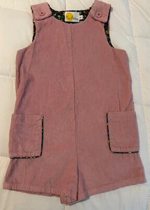 Mini Boden Cord Girls Sleeveless Romper With Pockets EUC Size 7-8 - Picture 1 of 3