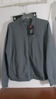 UNDER ARMOUR~CHAQUETA DE CALENTAMIENTO GRIS CREMALLERA COMPLETA HOLGADA~Ventilada~Mujer Grande~NUEVA CON ETIQUETAS Foto 1 de 4