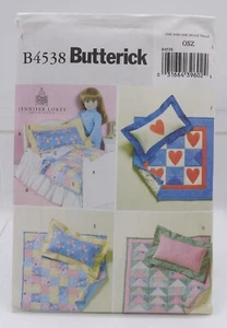 Butterick B4538 Doll Bed/Quilt Pattern By Jennifer Lokey Design Studio OSZ ©2005 - Picture 1 of 3