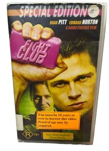 Fight Club Brad Pitt VHS Vintage Collectible - Picture 1 of 9